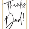 Thanks Dad Card