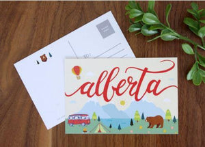 Let's Camp Alberta Postcard