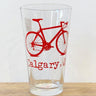 Calgary, AB Bike Pint Glass