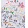 Oh Canada! White Embroidered Tea Towel