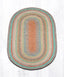 Multi Color Braided Jute Rug - 3x5' Oval Rug