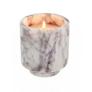 Marble Candle White - Oud Gold
