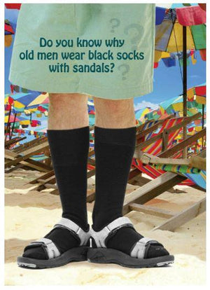 Black Socks with Sandals - Birthday Card