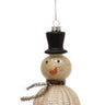 Glass Snowman Ornament