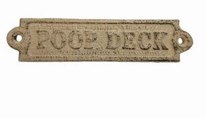 Poop Deck Aged White Wall Decor