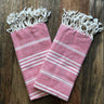 Coral Turkish Hand Towel