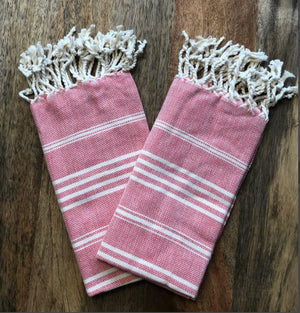 Coral Turkish Hand Towel