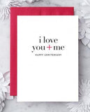I Love You + Me - Card