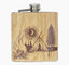 Camp Fire Wood Wrapped Flask