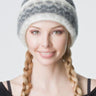 White & Grey Iceland Wool Toque