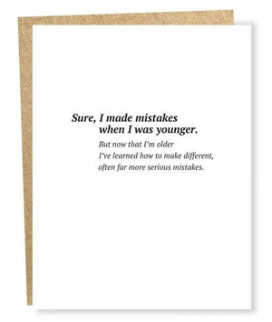 Serious Mistakes Card