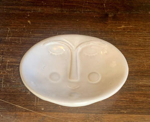 Soap Dish Stoneware Face