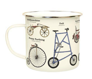 Bikes Enamel Mug