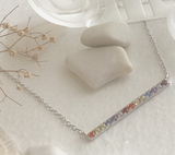 Silver Rainbow Crystal Necklace