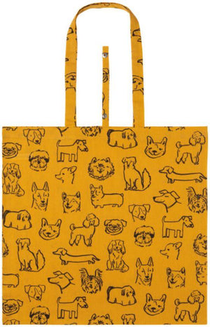 Yellow Sketch Dogs - Tote Bag