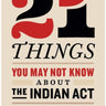 21 Things You May Not Know About the Indian Act Book