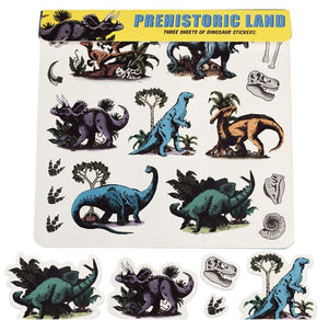 Prehistoric Land Stickers 3 Sheet Set