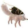 White Fox with Tree Ornament