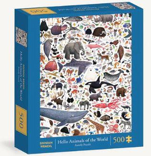 Hello Animals Of The World 500 Piece Puzzle