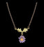 Purple Aster Flower Dainty Necklace