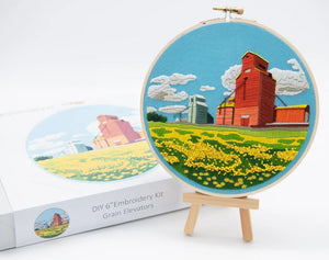 Grain Elevators DIY Embroidery Kit