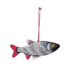 Paper Mache Silver Fish Ornament