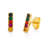 Jewel Tone Stud Earrings