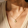 Gold Heart Coin Necklace