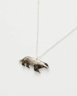 Badger Enamel Necklace