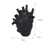 Black Anatomical Heart Vase - Large