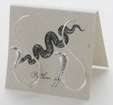 Sterling Silver Cobra Earrings