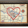 Embroidered Heart Downtown Calgary Wall Decor