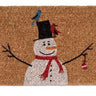 Snowman with Birds Coir Mat