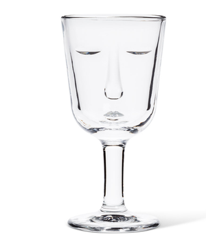 Resting Face Wine Glass