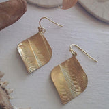 Eve Ensler Raw Brass Earrings