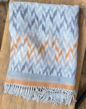 Ikat Orange & Pepper Throw