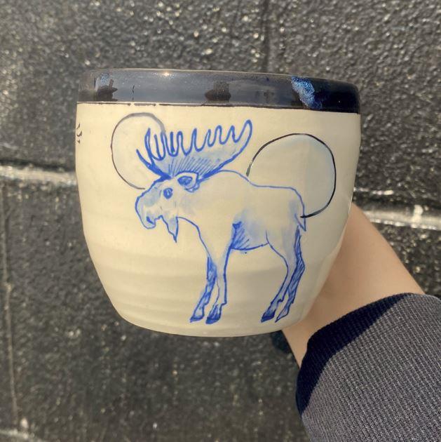 Handmade Moose Mug