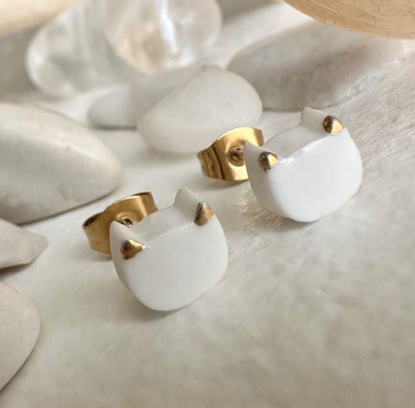 Cat Porcelain Earrings