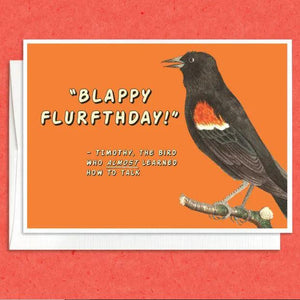 Blappy Flurfthday From Talking Bird Birthday Card