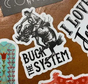Buck the System Sticker