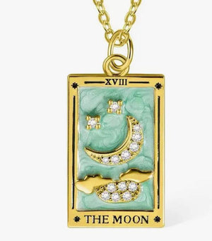 The Moon Tarot Card Necklace