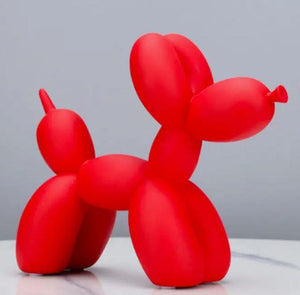 Matte Red Balloon Dog Statue