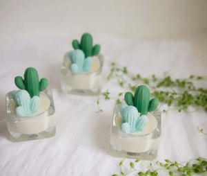 Cactus & Succulent Tealight Candle