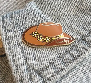Howdy Cowgirl Hat Pin