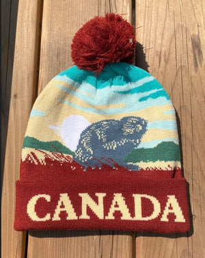 Canada Beaver Enjoying Sunset Hat