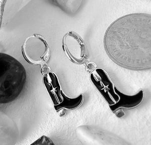 Black Boot Scootin Earrings