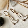 White Boot Scootin Earrings