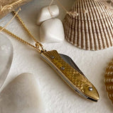 Golden Fish Filet Necklace