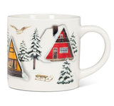 Winter Cabin Scene Mug