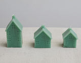 Mint Green House Shaped Candle